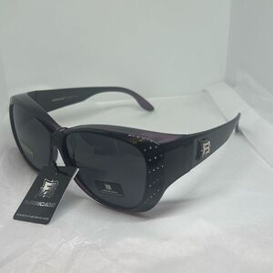 Barricade PZ-BAR617 Women’s Sunglasses – Rhinestone Detail | Butterfly Oval Fram